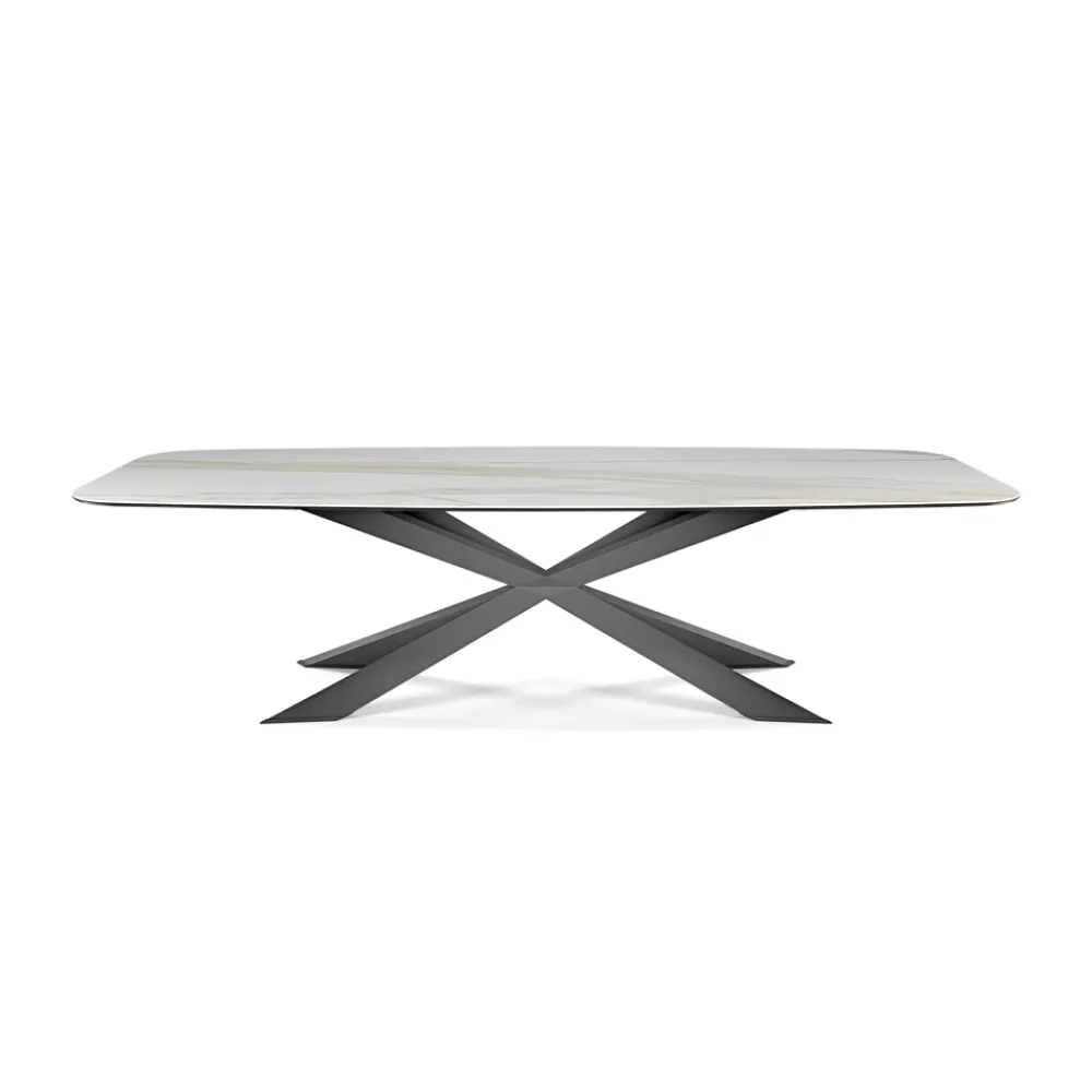 Cattelan Italia Ruokapöydät<Spyder-ruokapöytä, suorakaide