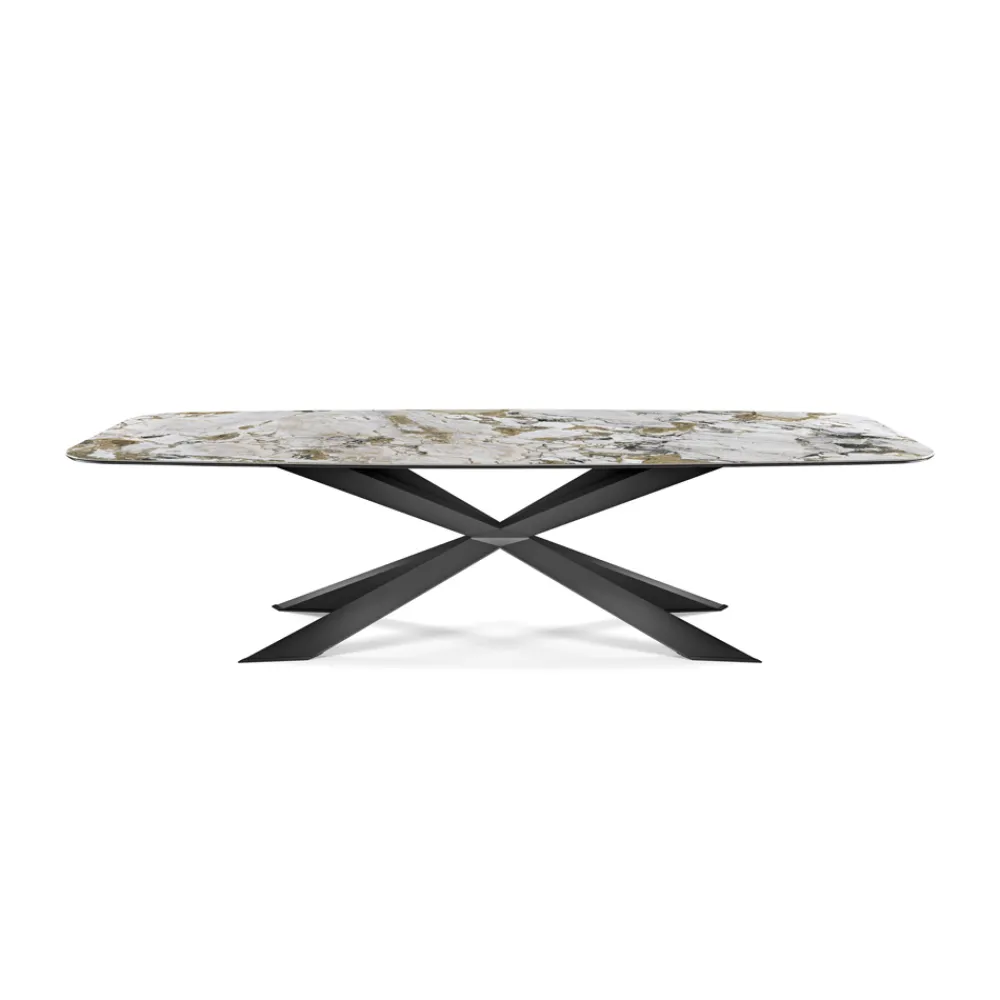 Cattelan Italia Ruokapöydät<Spyder-ruokapöytä, suorakaide