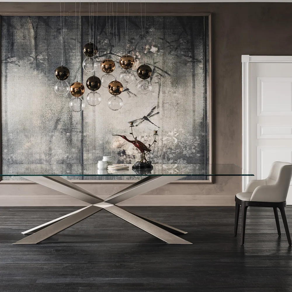 Cattelan Italia Ruokapöydät<Spyder-ruokapöytä, suorakaide