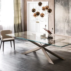Cattelan Italia Ruokapöydät<Spyder-ruokapöytä, suorakaide