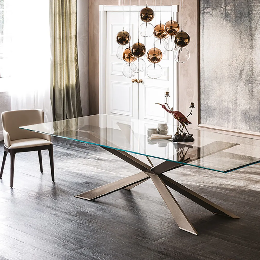 Cattelan Italia Ruokapöydät<Spyder-ruokapöytä, suorakaide