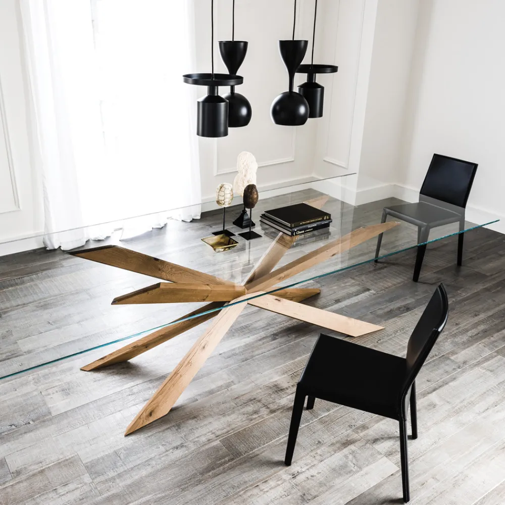 Cattelan Italia Ruokapöydät<Spyder-ruokapöytä, suorakaide