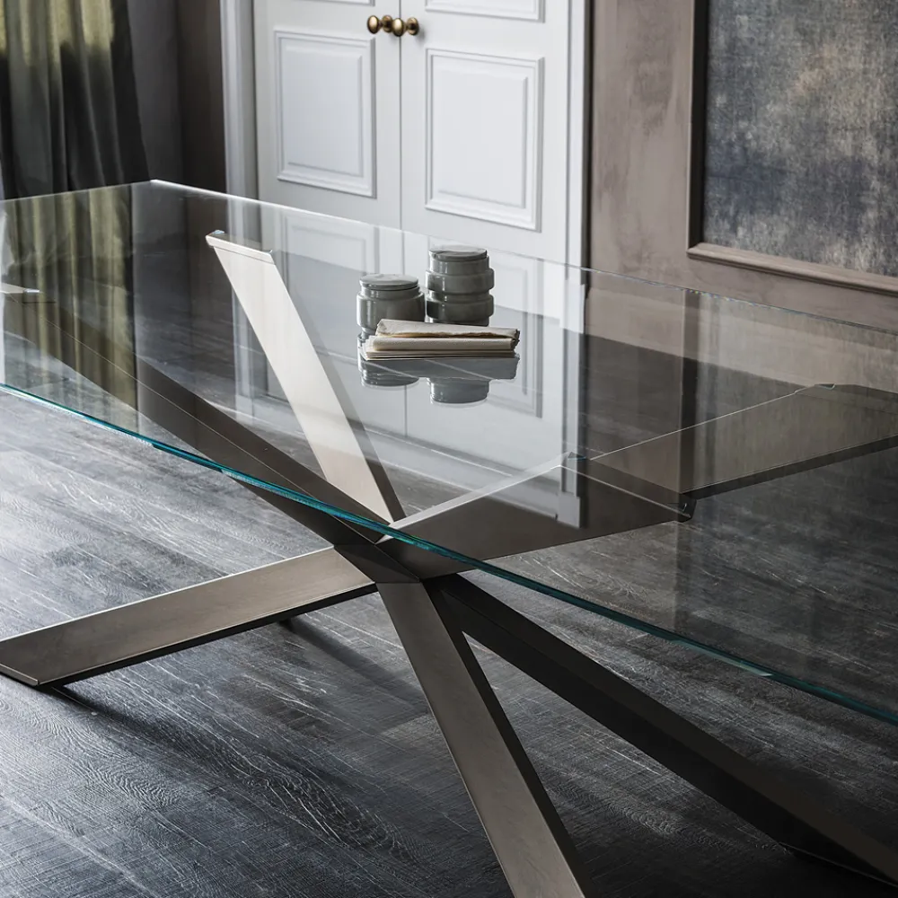 Cattelan Italia Ruokapöydät<Spyder-ruokapöytä, suorakaide