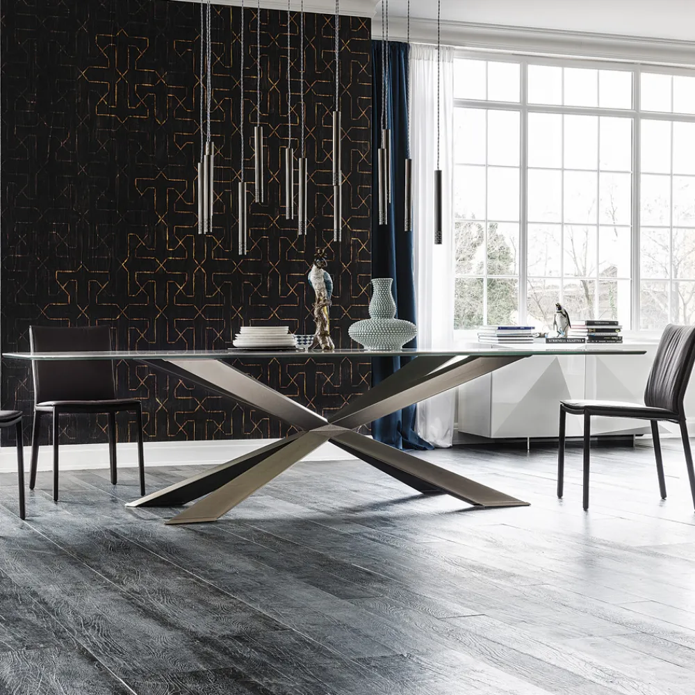 Cattelan Italia Ruokapöydät<Spyder-ruokapöytä, suorakaide