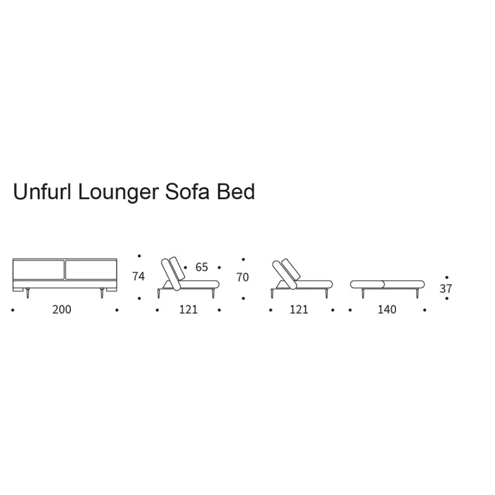 Innovation Living Vuodesohvat<Unfurl Lounger -vuodesohva