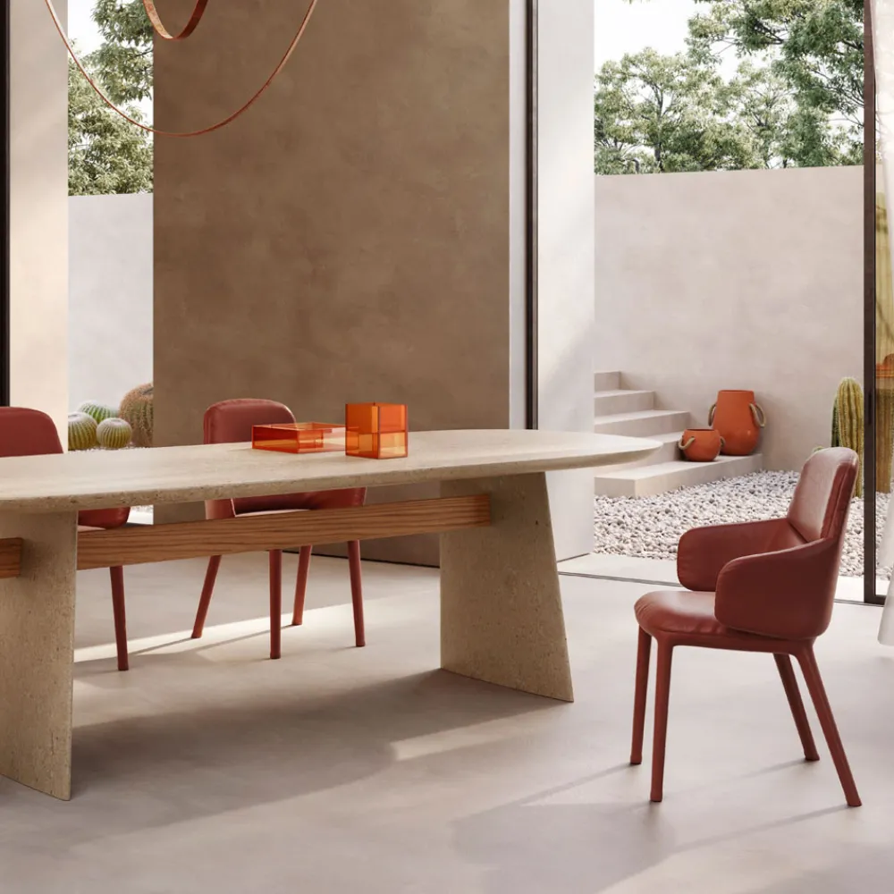 Natuzzi Ruokapöydän Tuolit<Edgar-käsinojatuoli