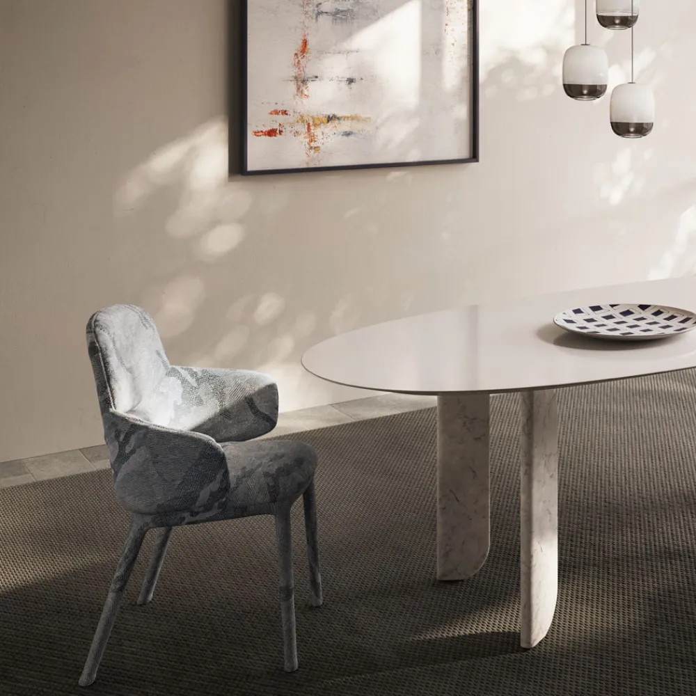 Natuzzi Ruokapöydän Tuolit<Edgar-käsinojatuoli