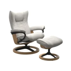 Stressless Mekanismituolit<Wing-lepotuoli + rahi, valkoinen