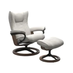 Stressless Mekanismituolit<Wing-lepotuoli + rahi, valkoinen