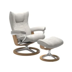 Stressless Mekanismituolit<Wing-lepotuoli + rahi, valkoinen