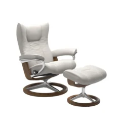 Stressless Mekanismituolit<Wing-lepotuoli + rahi, valkoinen