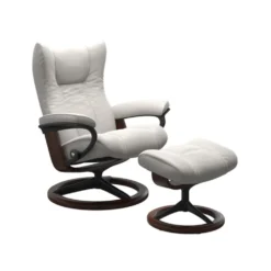 Stressless Mekanismituolit<Wing-lepotuoli + rahi, valkoinen