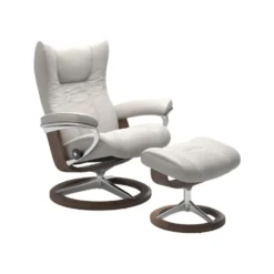 Stressless Mekanismituolit<Wing-lepotuoli + rahi, valkoinen
