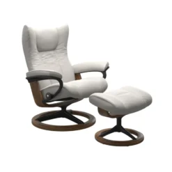 Stressless Mekanismituolit<Wing-lepotuoli + rahi, valkoinen