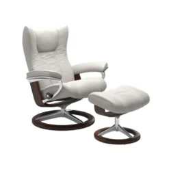 Stressless Mekanismituolit<Wing-lepotuoli + rahi, valkoinen